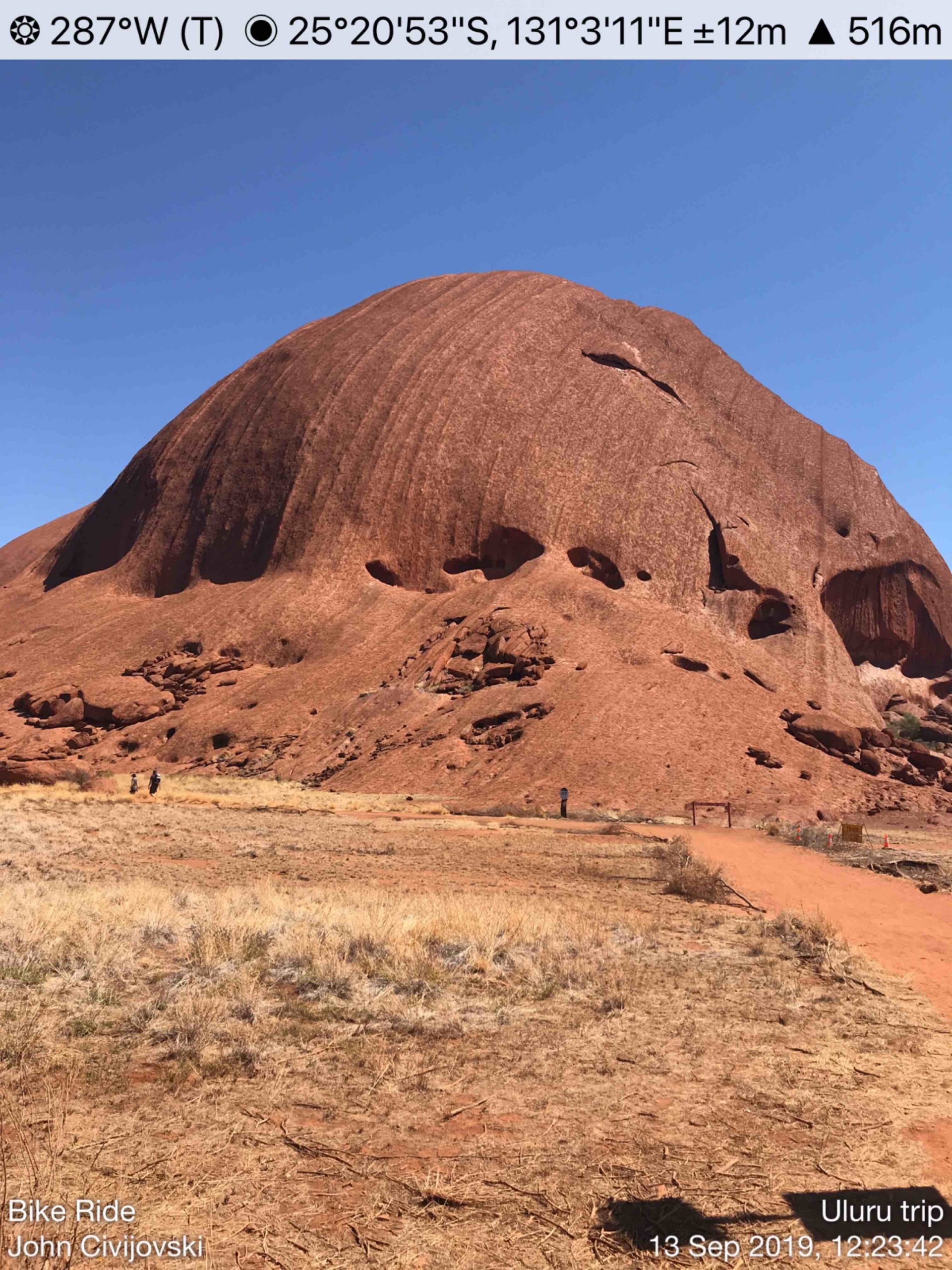 Rock formation Uluru.