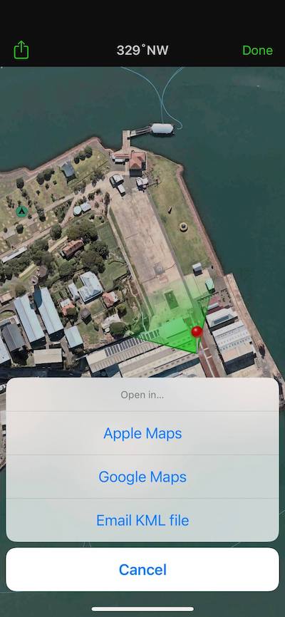 Navigate to photo location via Apple Maps and Google Maps