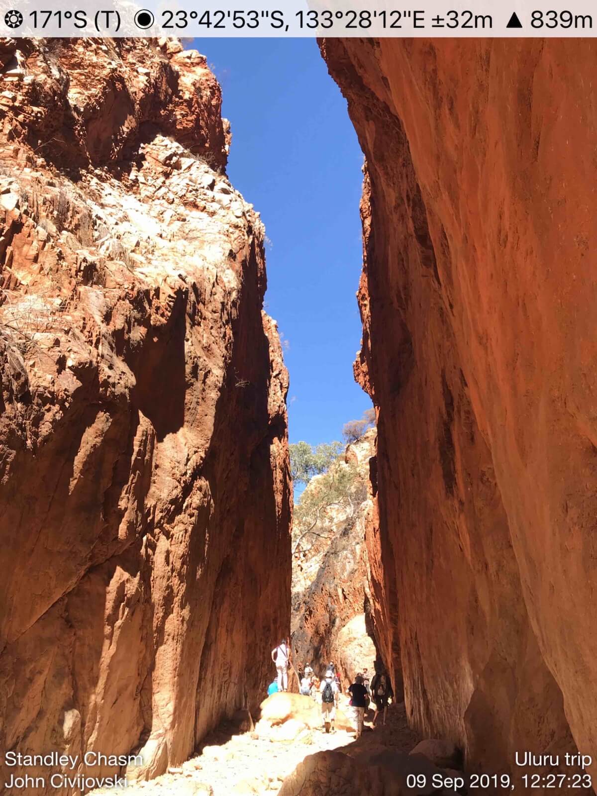 Tourists at Standley Chasm NT Australia.